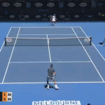 GIF: Del Potro Shanks Forehand, Turns to Linesperson for Comfort