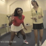 GIF: Serena Williams and Victoria Azarenka Dancing
