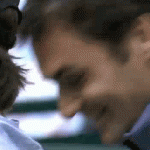 GIFs: Roger Federer and Tommy Haas Play Doubles Together in Halle