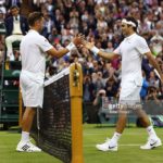 **** during the **** against **** on day three of the Wimbledon Lawn Tennis Championships at the All England Lawn Tennis and Croquet Club on June 29, 2016 in London, England.