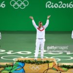 on Day 8 of the Rio 2016 Olympic Games at the Olympic Tennis Centre on August 13, 2016 in Rio de Janeiro, Brazil.
