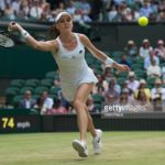 LONDON, ENGLAND - JULY 08: Agnieszka Radwanska in action during the Ladies Singles third round match against Timea Bacsinszky on day six of the Wimbledon Lawn Tennis Championships at the All England Lawn Tennis and Croquet Club on July 8, 2017 in London, England. (Photo by Visionhaus/Corbis via Getty Images)