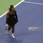 NEW YORK, NY - SEPTEMBER 08:  Serena Williams of the United States walks off after smashing her racket during her Women's Singles finals match against Naomi Osaka of Japan on Day Thirteen of the 2018 US Open at the USTA Billie Jean King National Tennis Center on September 8, 2018 in the Flushing neighborhood of the Queens borough of New York City.  (Photo by Jaime Lawson/Getty Images for USTA)