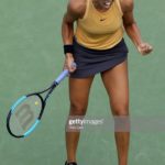 MASON, OHIO - AUGUST 17: Madison Keys of the United States celebrates match point against Sofia Kenin of the United States during Day 8 of the Western and Southern Open at Lindner Family Tennis Center on August 17, 2019 in Mason, Ohio. (Photo by Rob Carr/Getty Images)